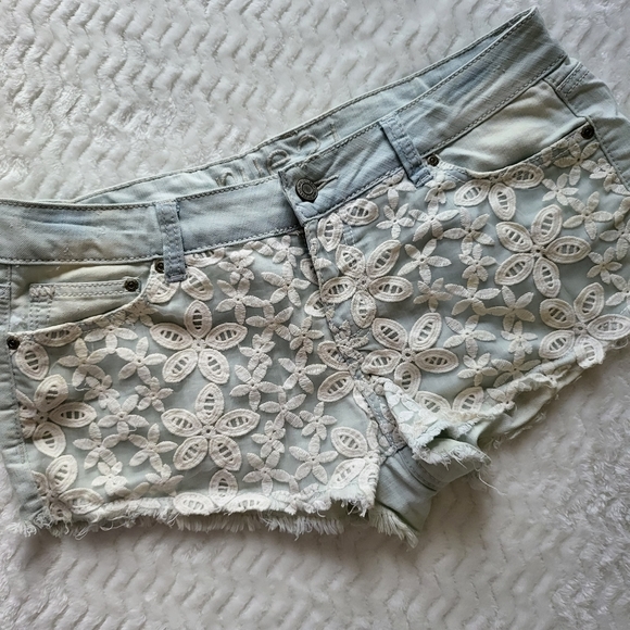 Rue 21 Denim Lace Short-Juniors - Picture 15 of 15